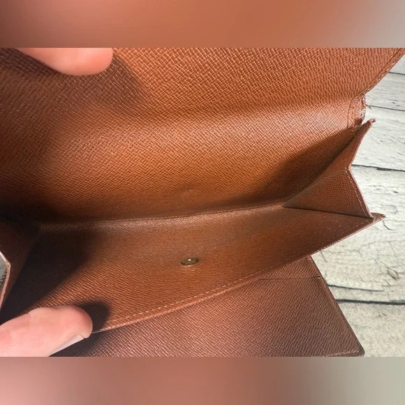 Louis Vuitton Portefeuille Sarah Long Bifold Wallet Monogram Leather Canvas - Picture 14 of 16